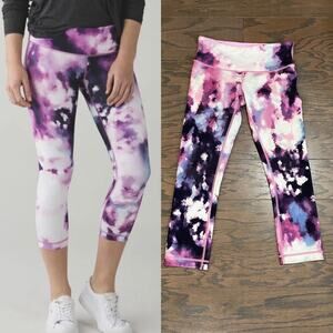 lululemon athletica Purple and Pink Tie-Dye Leggings size 4 pre-owned